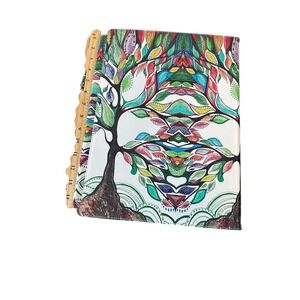 Universal Tablet Folio Case Multicolor Tree of Life Artistic Design Hand Strap